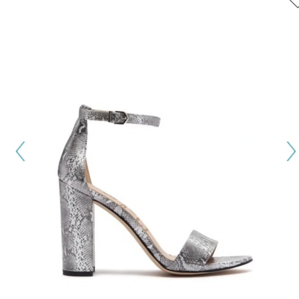 New Sam Edelman Yaro Snake block heel sandal, size 9 - Picture 3 of 10